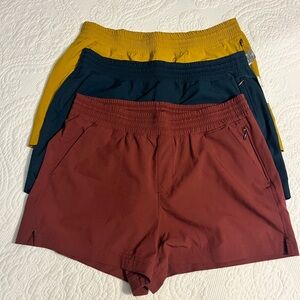 3 lots Old Navy 3” Dry fit tech shorts